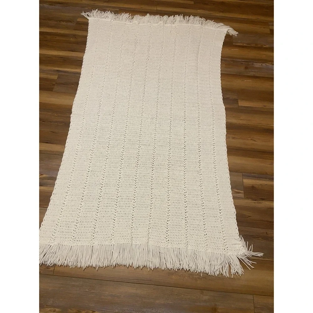Crochet Knit Afghan Blanket Handmade Throw 38